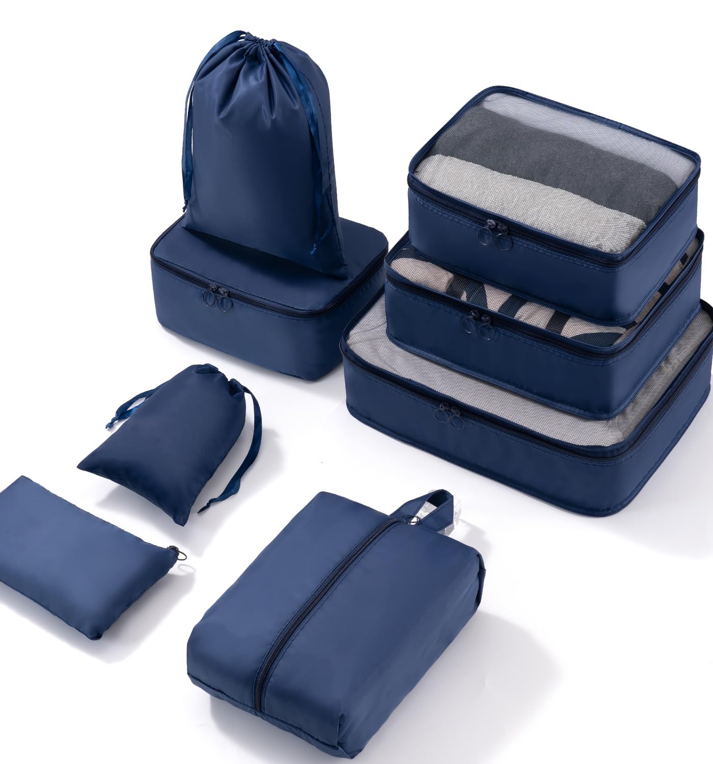 Meowoo Koffer Organizer Packing Cubes Packwürfel Packtaschen 9-teilig Kleidertaschen Verpackungswürfel Gepäck Aufbewahrung Taschen