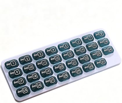 Monthly Pill Organizer - Travel Medication Reminder | Monthly Pill Box orgganiser for Adults and Seniors Managing Their Daily Routine, Camping or Workouts