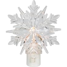 3D Snowflake Christmas Night Light - 6" - Clear
