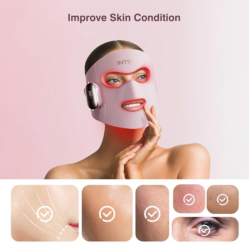 INTEO Red Light Therapy for Face, Red Light Therapy Mask, LED Face Mask image 6