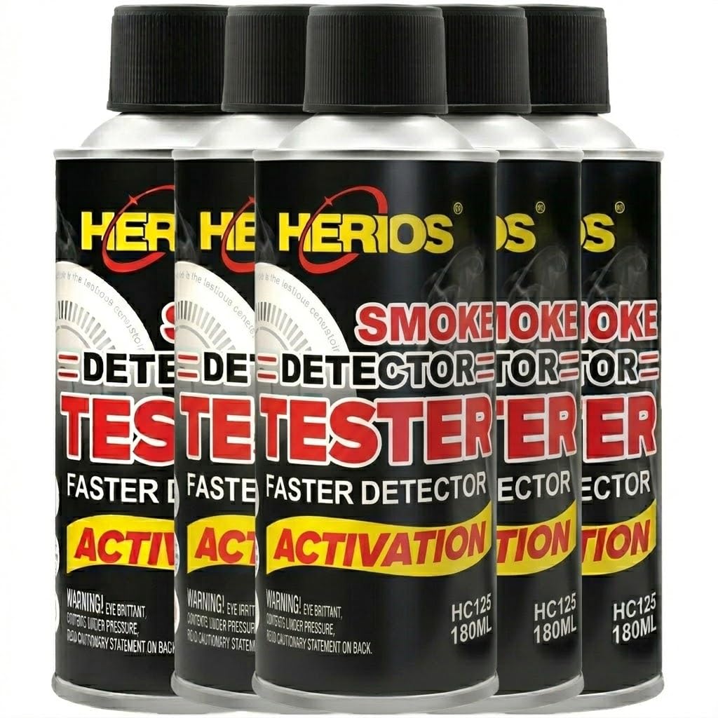 HERIOS Fire Alarm Smoke Detector Tester Spray, 180ml, Quick Test, No Stains