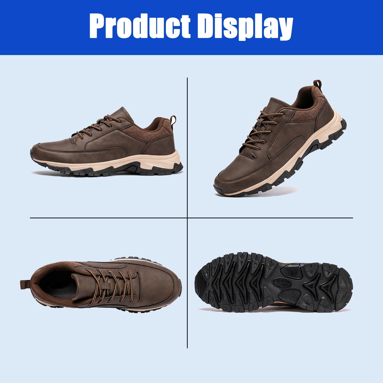 Outdoor-Wanderschuhe für Herren Bequeme Leichte Trekking- und Campingschuhe Zum Hineinschlüpfen Freizeitschuhe Zum Wandern und Spazierengehen Extra Breite Freihändige Turnschuhe mit Memory-Schau