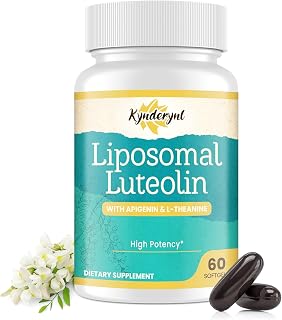 Luteolin 200mg Liposomal Softgels – 3-in-1 Blend with Apigenin & L-Theanine, Gluten-Free, 60 Softgels