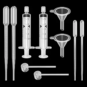 2 Set Perfume Refill Tool Kit, Plastic Perfume Syringe Extractor for Liquid Cologne Fragrance Sample Essential Oils, Travel Use