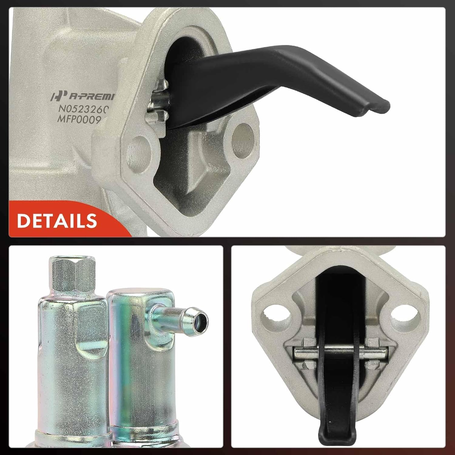A-Premium Mechanical Fuel Pump Compatible with Jeep & AMC Models - Wrangler, Cherokee, CJ5, CJ6, CJ7, Commando, DJ5, J10, J20, J-2600, J-4600, J-4700, J-4800, Scrambler, Ambassador, Concord
