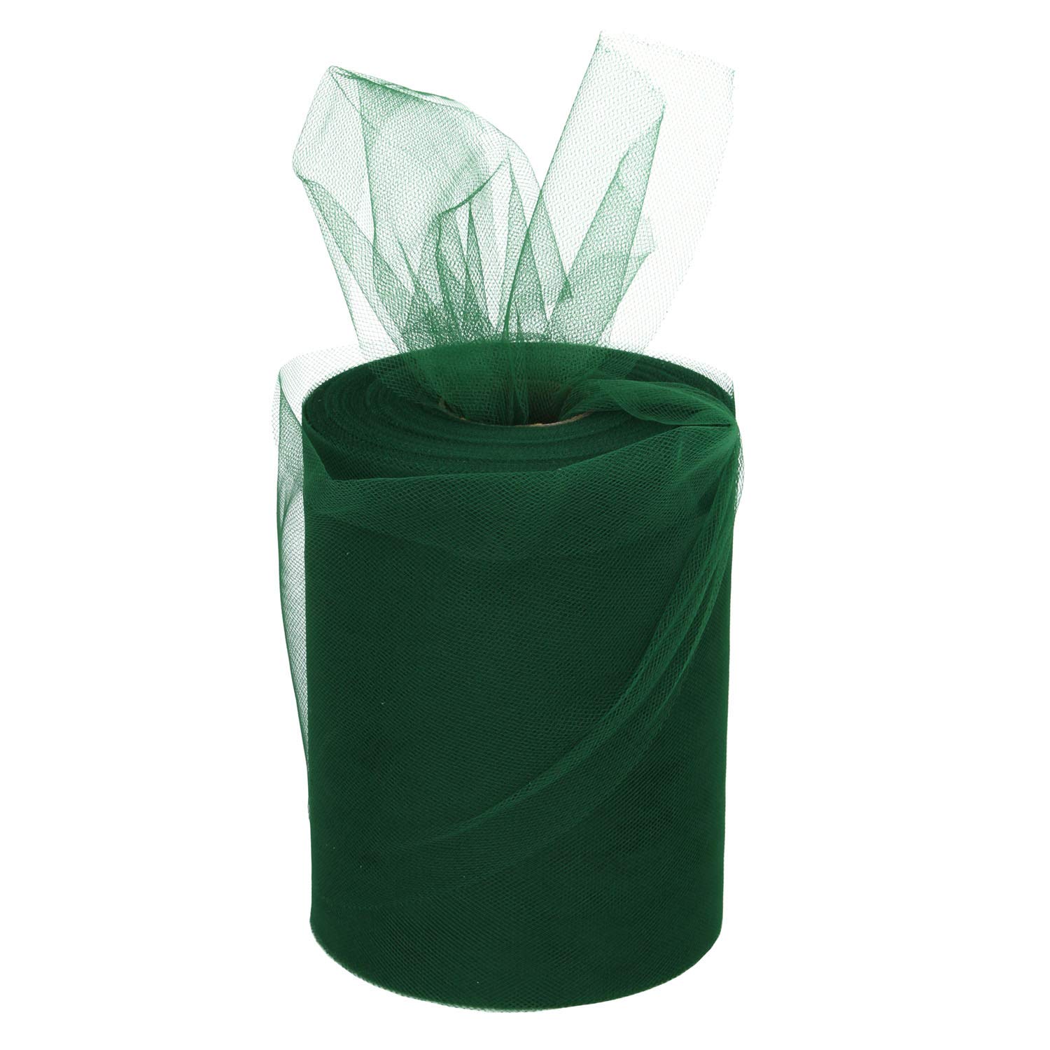 Dark Green Tulle Roll Spool 6 Inch x 100 Yards for Tulle Decoration