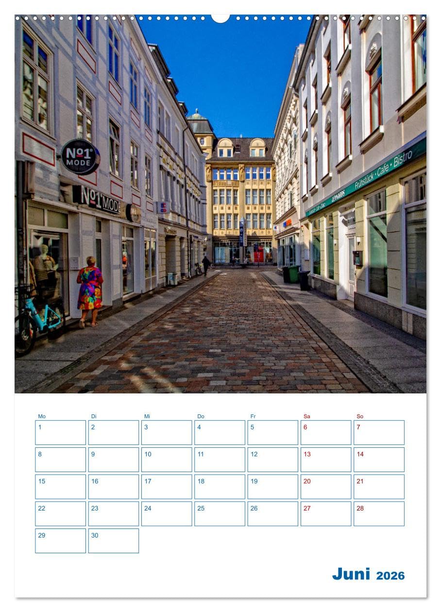 Residenzstadt Schwerin Mecklemburgo-Pomerania Occidental - Agenda (calendario de pared 2026 DIN A2 alto), calendario mensual CALVENDO