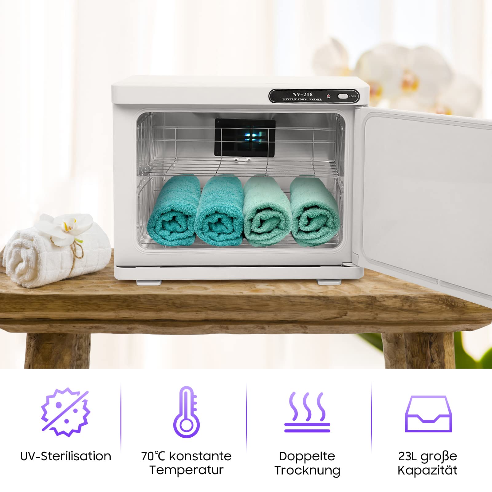Cocoarm 23L Electric Towel Warmer z Sterylizacją UV do Salonu Fryzjerskiego