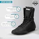 RXN Boxing Shoes for Men and Women Lace Up Non Slip Rubber Sole (Black, 3) gallery image