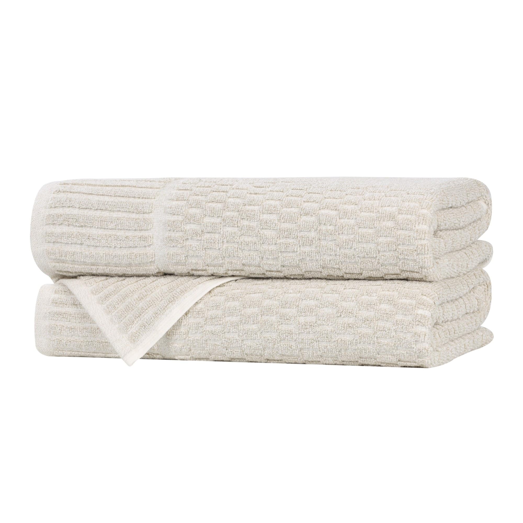 Superior Juno - Toallas de mezcla de algodón de peso medio, para baño de invitados, baño, ducha, spa, felpa, secado rápido, toallas ultrasuaves, esenciales de baño, detalle de borde, juego de 2, color