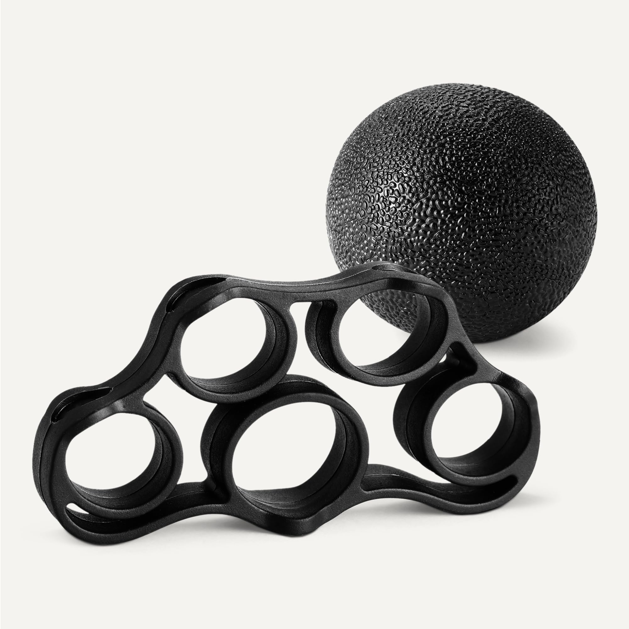 Amazon Basics Grip Strength Trainer, Kit Rinforzante Per Avambraccio, 5 Pezzi, Nero