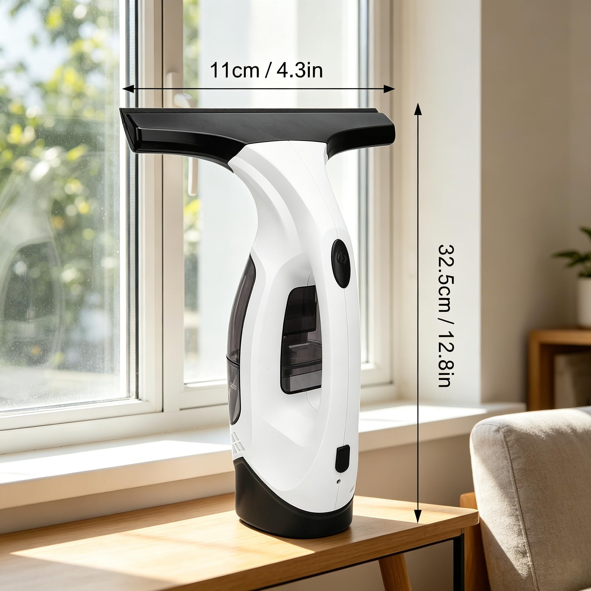 2200 mAh elettrico Window Cleaner Strumento, lavavetri senza fili, per spruzzare, pulire e aspirare efficacemente finestre, specchi, vetri doccia, piastrelle (spina americana