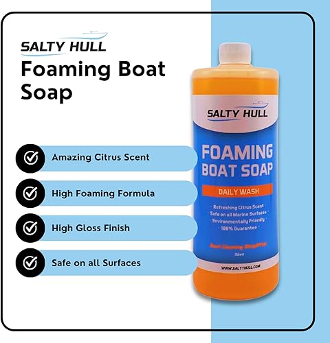 Miniatura 2 de 2 botellas de jabón espumoso Salty Hull para barco, naranja