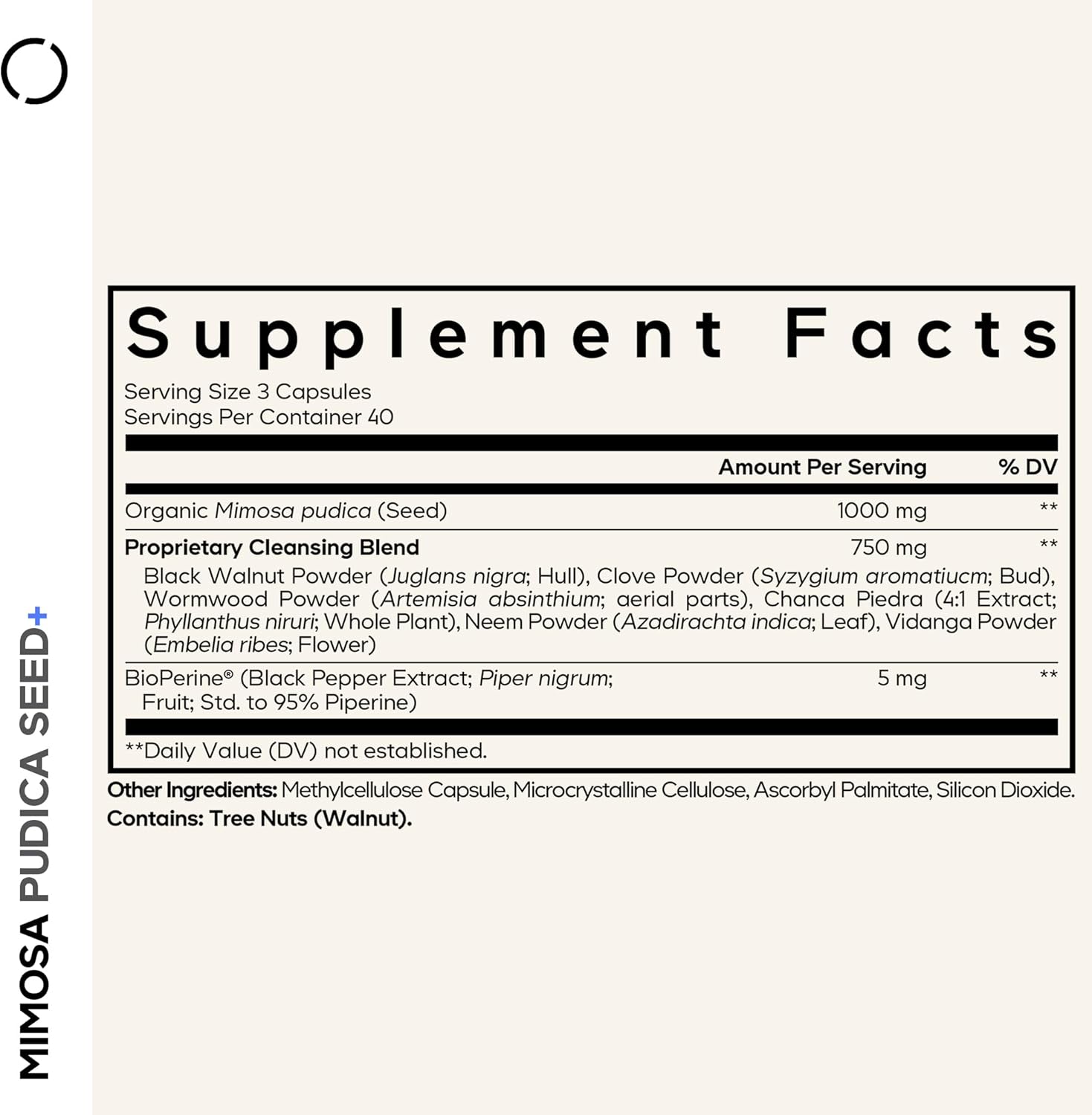 Codeage Organic Mimosa Pudica Seed Capsules - Mimosa Pudica Seeds Supplement - Black Walnut, Cloves, Vidanga, Neem, BioPerine - All in One - Sensitive Plant Pills - Non-GMO & Vegan - 120 Capsules - Image 2