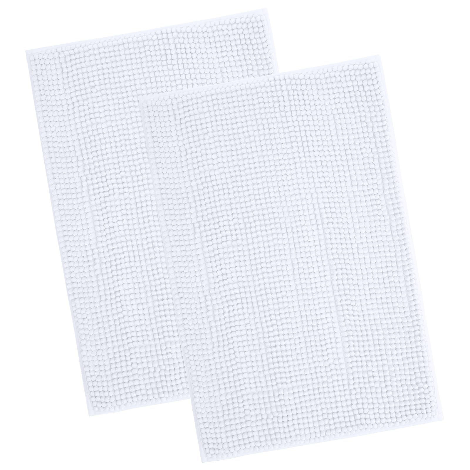smiry Non Slip Chenille Bath Mat, Extra Soft Bathroom Mat, Super Absorbent Fluffy Bath Mats for Bathroom, Machine-Washable Quick Dry Bath Rug Foot Mat, 40 x 60 cm, Grey — view 51