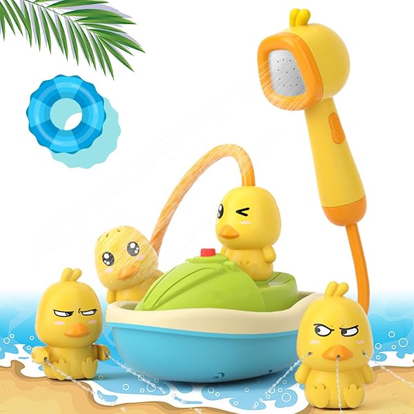 Giocattoli da Bagnetto per Bambini, Anatra Giocattoli da Bagno, Giocattoli da Doccia Acqua, Giochi Bagnetto Neonato, Giochi Bagnetto Cascata, Giocattoli da vasca per bambini Giocattoli Regalo - 1