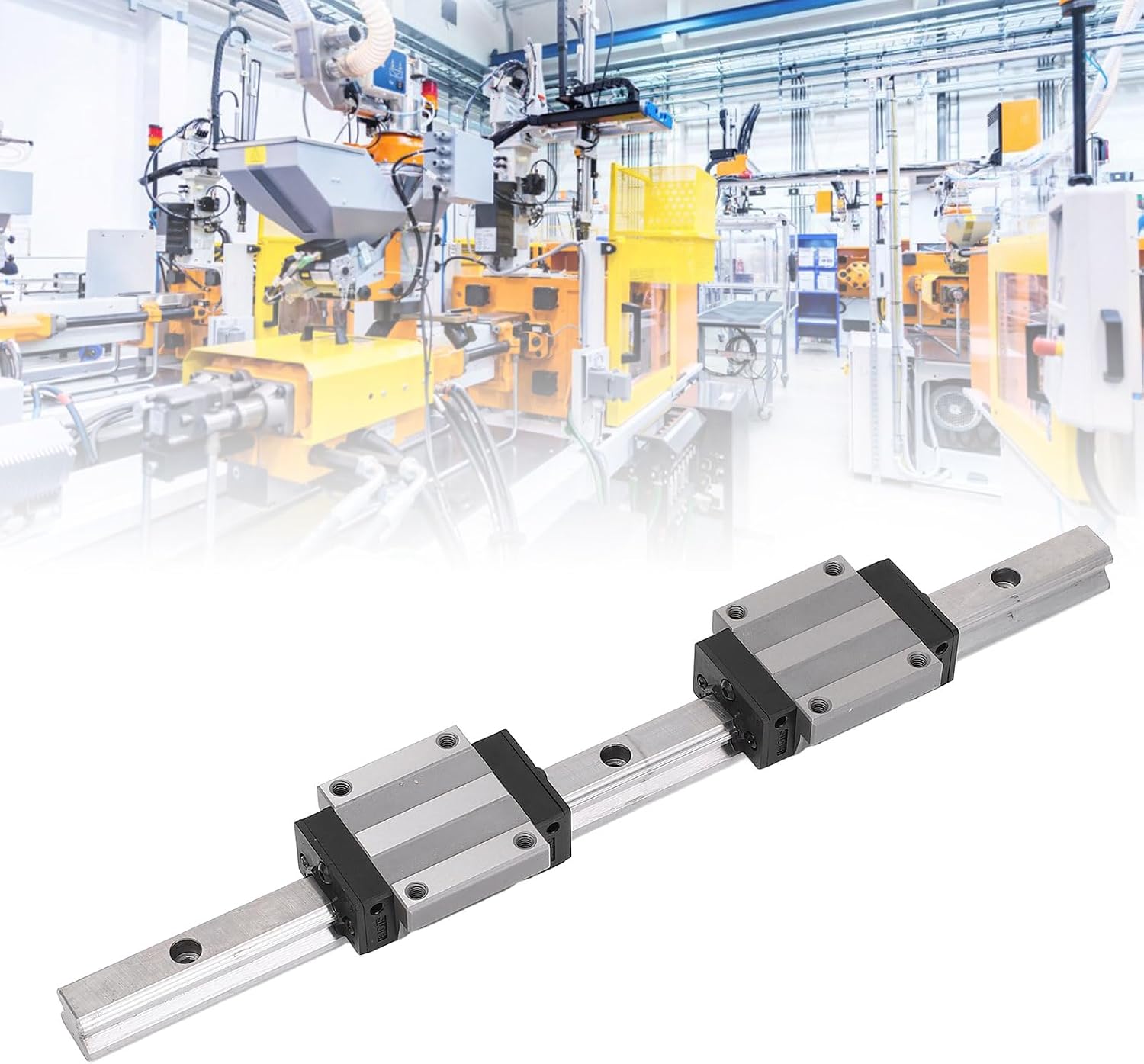 300MM Linear Rail Bearing Steel HGR15 Linear Guide Rail 2Pcs HGH15CA Slider Block CNC Kit for Automated Machinery Robots Industrial Automation Systems