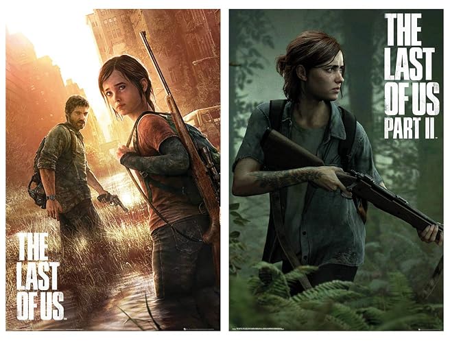 POSTER STOP ONLINE The Last Of Us - Part I & II - Gaming Poster Set (Regular Styles/Game Covers) (Size 24 x 36 each)