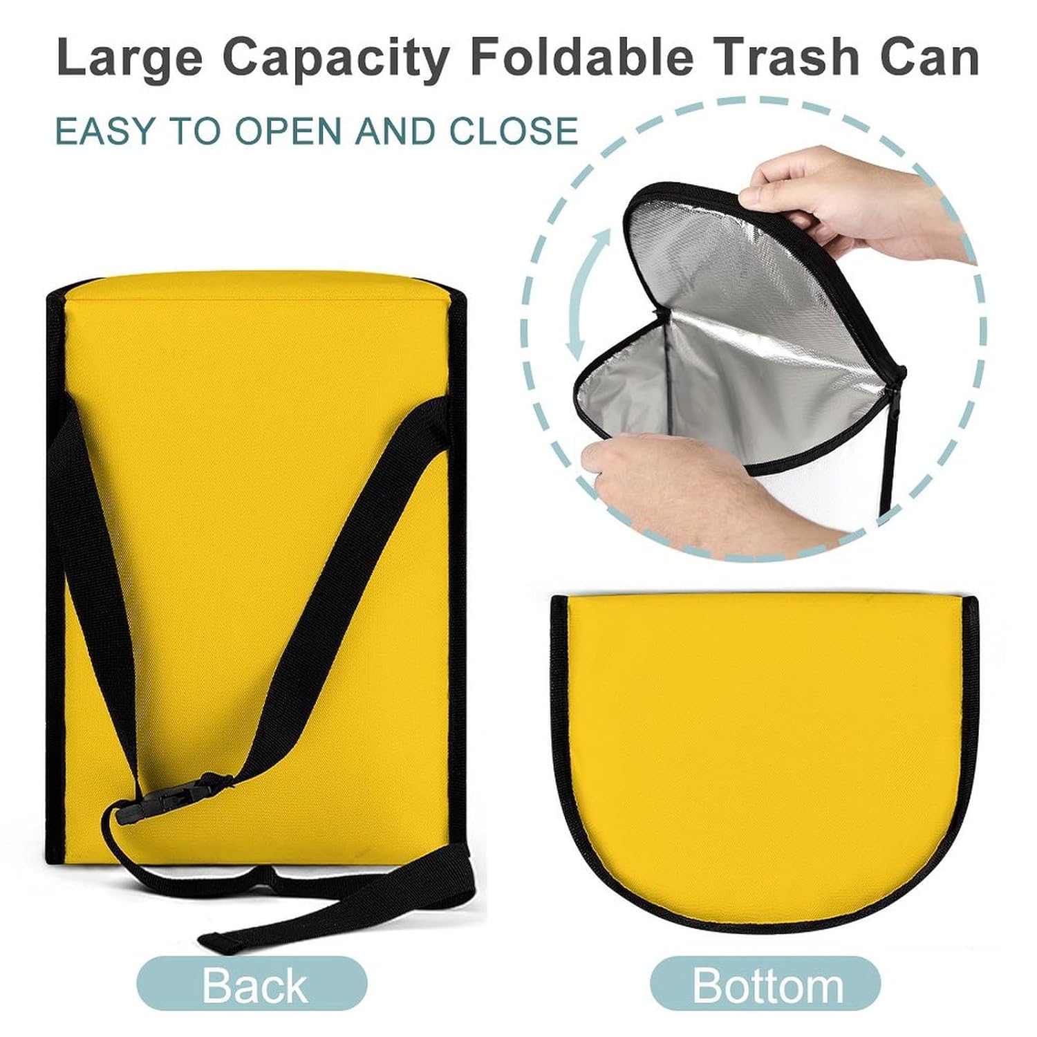 Milk Duck Yellow Car Trash Can Bin Bag Waterproof Car Garbage Can Bag Trash Can for Car Car Trash Can for Women Men Garbage Can for Car Car Trash Can with Lid Trash for Car Trucks Rvs
