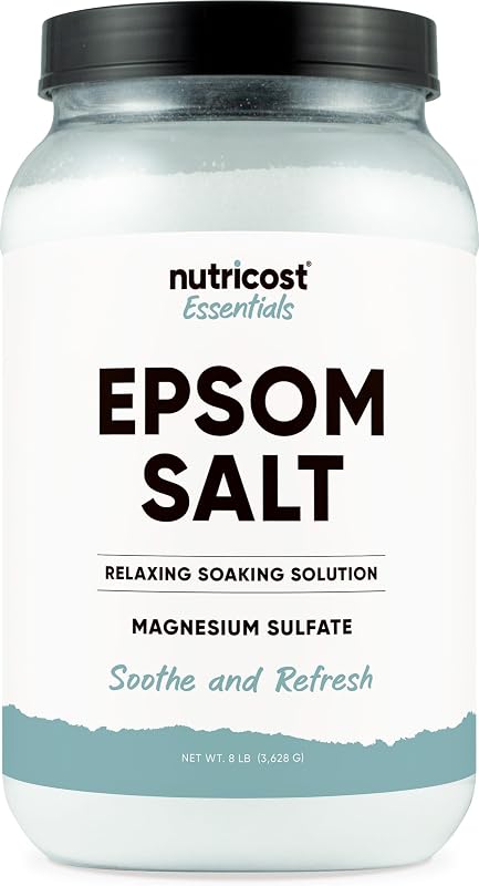 Nutricost Essentials Sal de Epsom Puro, Sulfato de Magnésio, 3,63 kg
