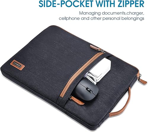 Miniatura 10 de LONMEN Funda para laptop de 15.6 pulgadas, resistente al agua, con asa para portátil Flex 4Yoga 720Ideapad 330 321S LaptopThinkPad P1HP Envy x360