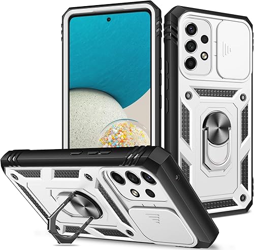 Funda compatible con Samsung Galaxy A51 4G SM-A515, lente deslizante a prueba de golpes, compatible con Samsung Galaxy M40S, anillo Kickstand 3 en