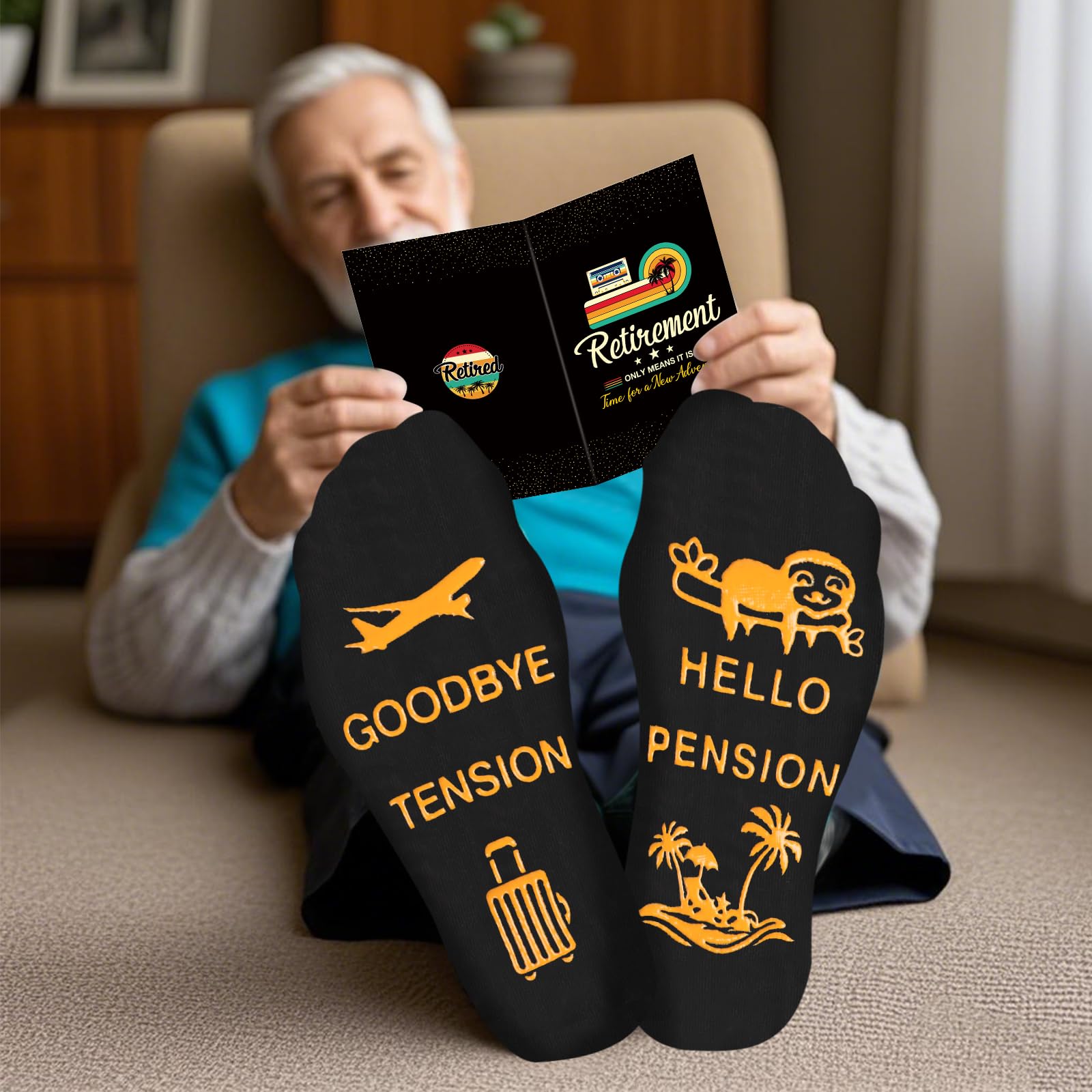Juesly Retirement Gifts for Men Women, Novelty Socks Mens Retirement Gifts 2026 Ready for Present