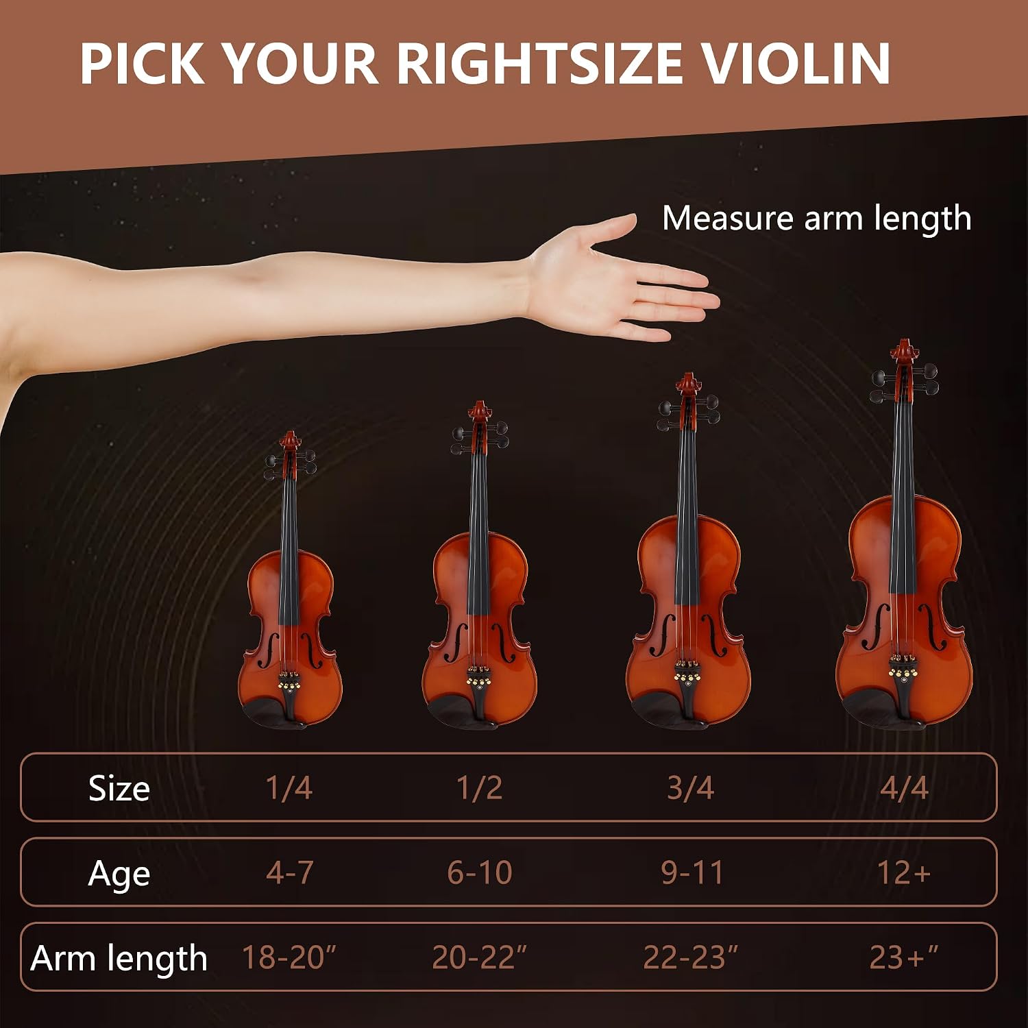 Violin 4/4 Full Set,Violin For Kids,Women,Girls,Beginners, Acoustic Solid Violin With Ebony Accessories For Room Home Office Decoration,Gift