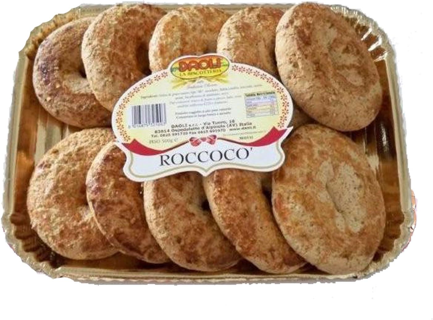 Daoli Mostaccioli - Roccocò - Mostaccioli Stuffed with Chestnuts - 2 Pack Traditional Italian Christmas Cookies - Imported From Italy (Roccocò)