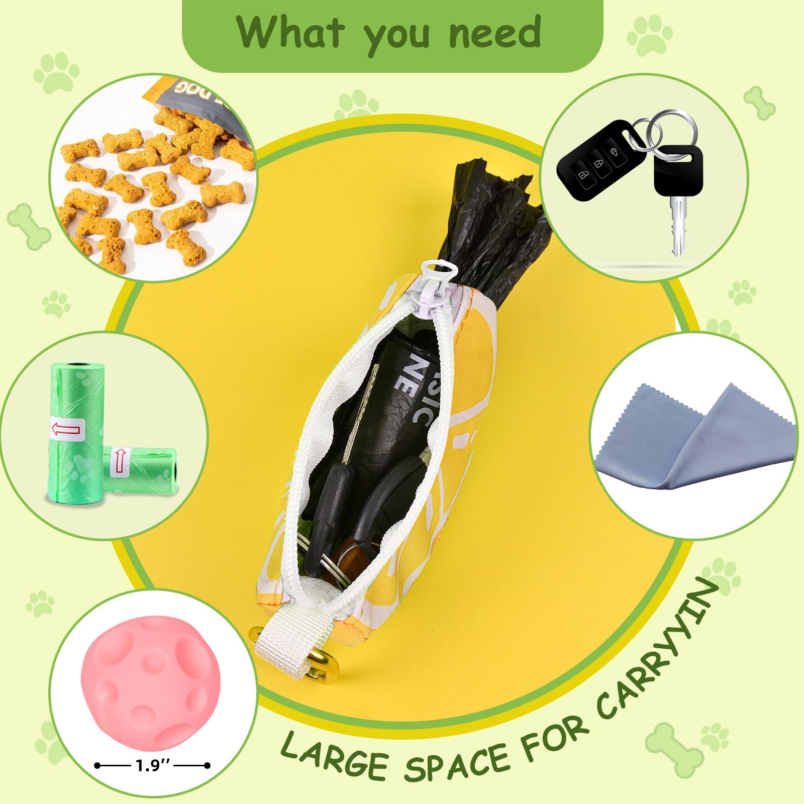 ICEMOOD Lemon Shape Dog Poop Bag Holder and Carrier - Image 4