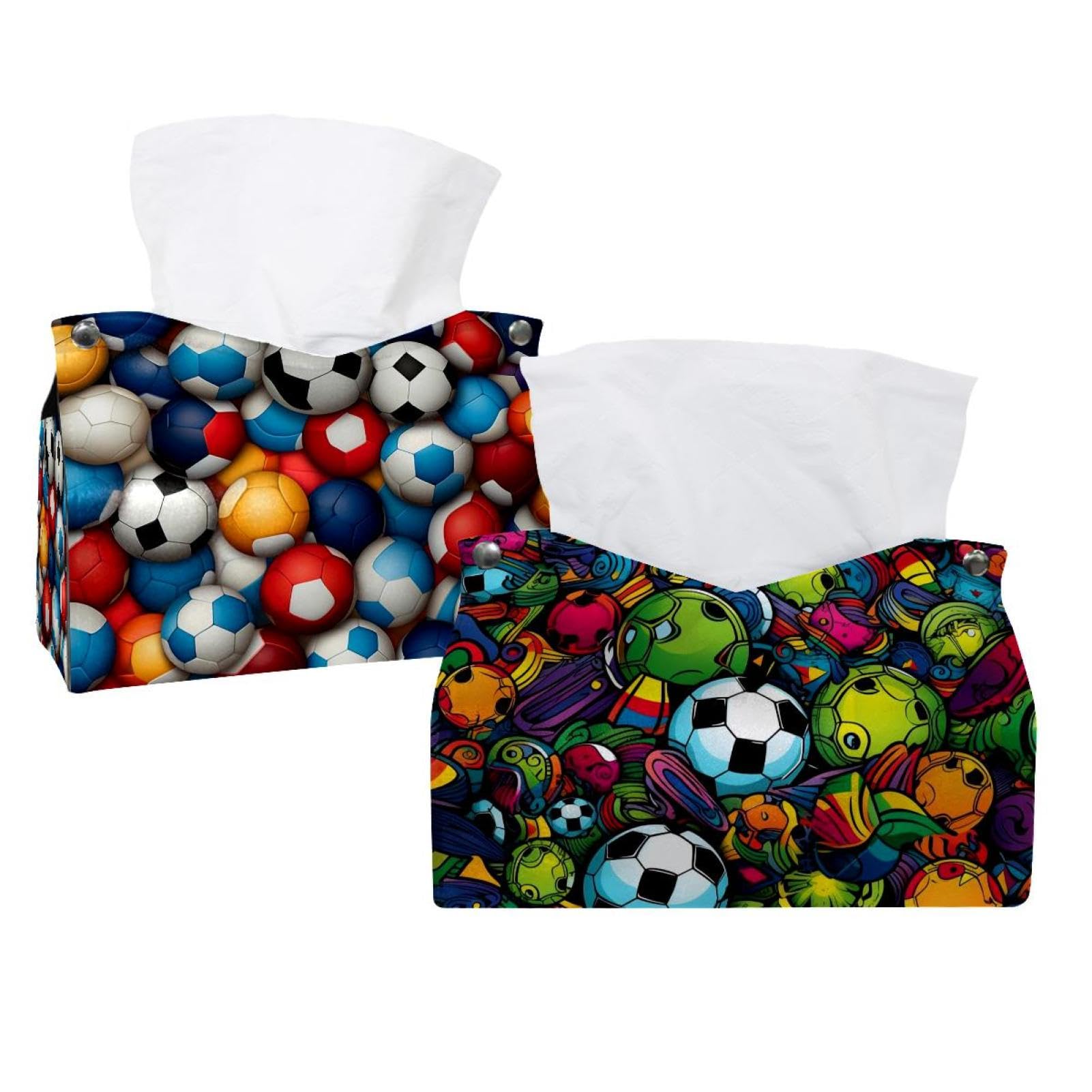 Housse de mouchoirs football lot de 2 cache-boîtes pour supporter