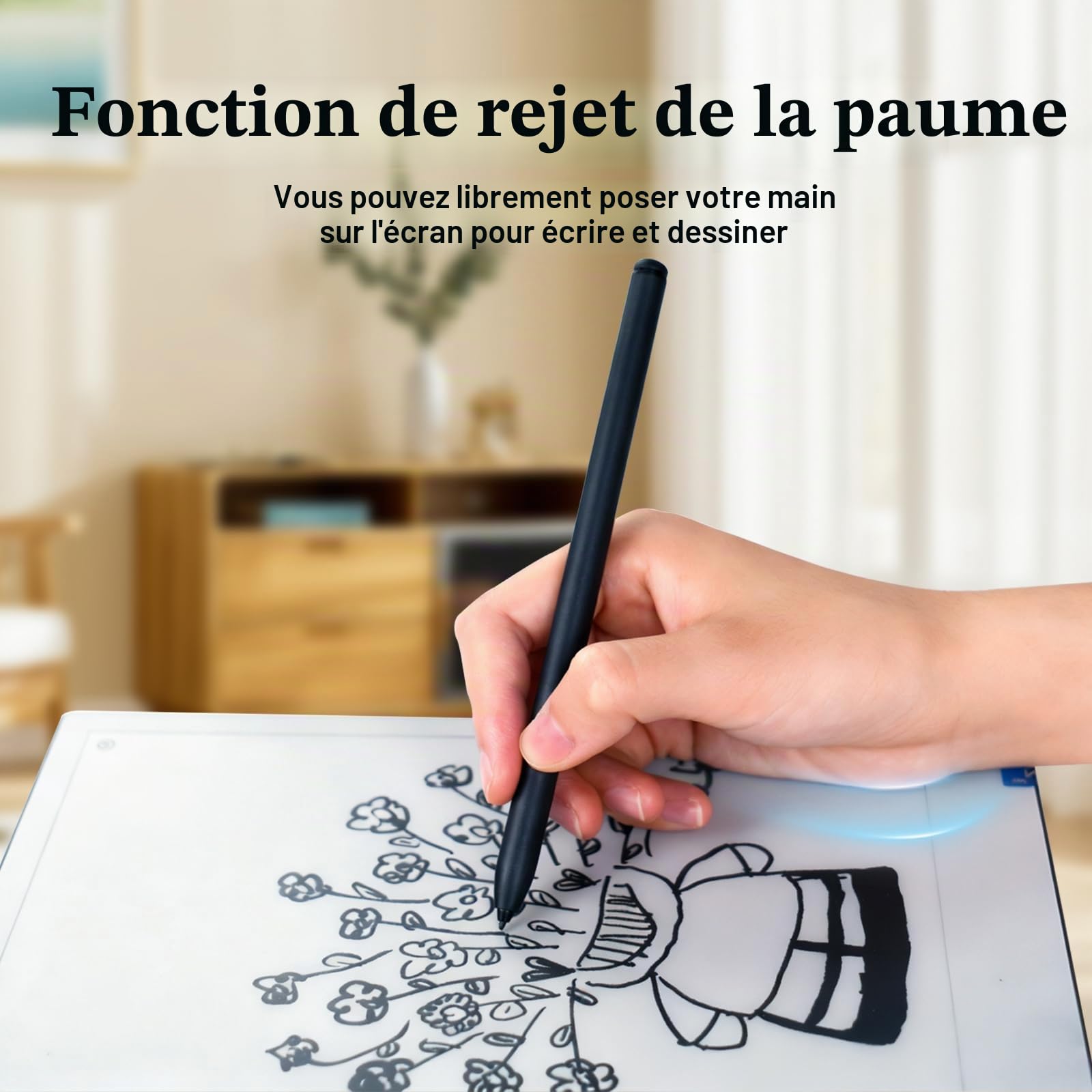 Stylet EMR pour Remarkable 2, Stylo Magnétique avec Gomme et 5 Pointes | 4096 Niveaux de Pression, Fonction Rejet de la Paume, Stylus Pen Compatible avec Remarkable 2/1 et Kindle Scribe