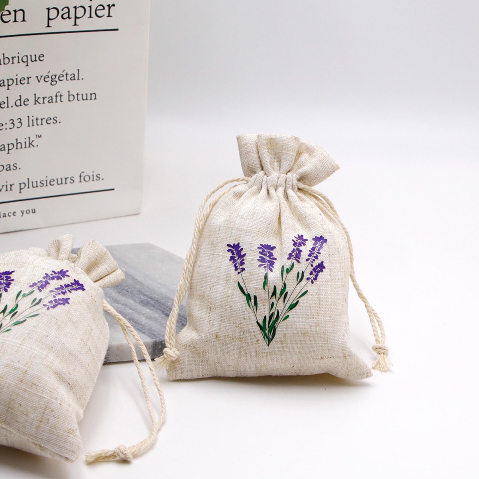 12 Pièces Sachets de Lavande Parfumés, Sachet Lavande Armoire avec Parfum Intense, Désodorisant Naturel et Antimites Vetements, Parfumés Réutilisable pour Armoire, Tiroir, Maison