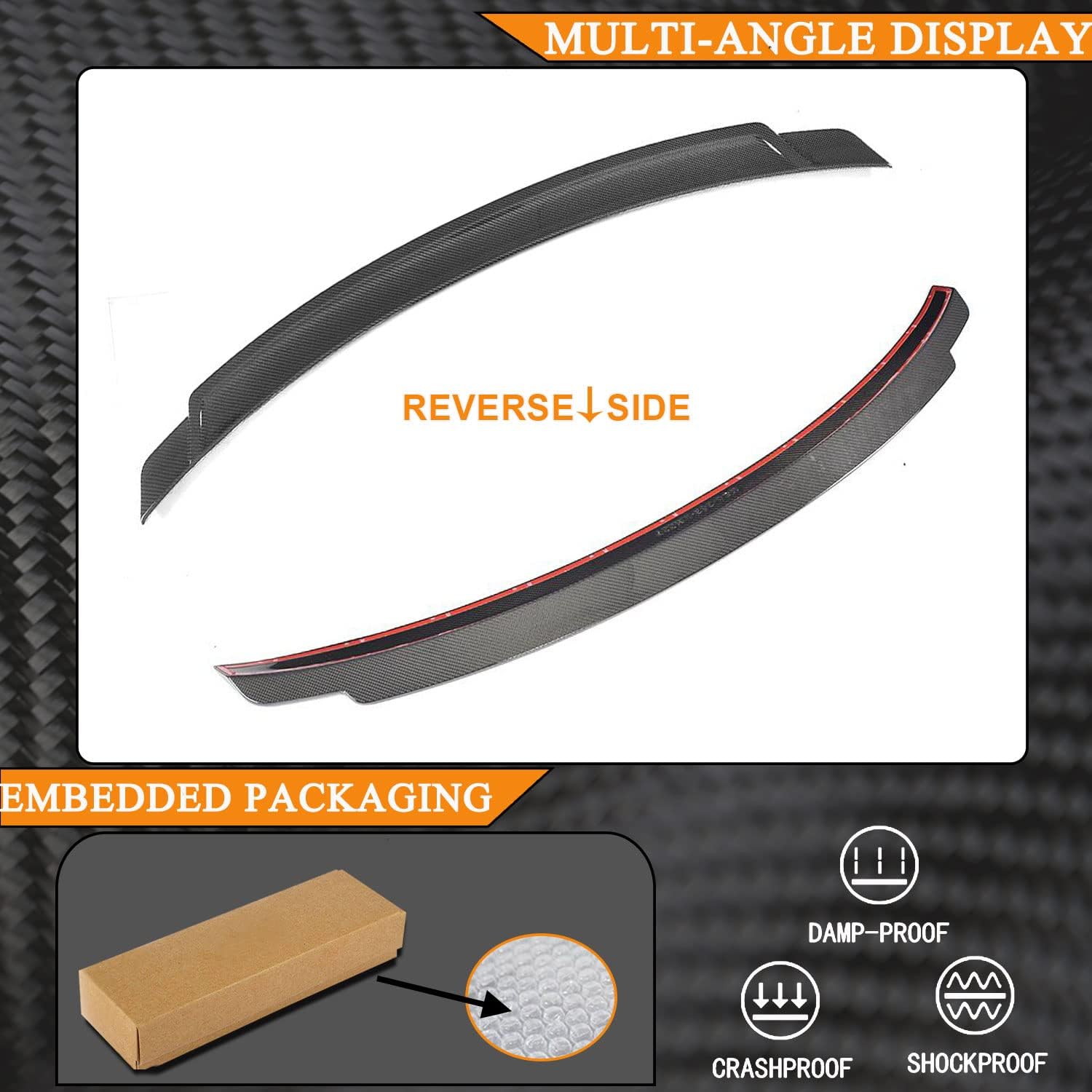 Carbon Fiber Rear Trunk Spoiler for BMW 4 Series F82 M4 2014-2017 Coupe 2-Door Rear Boot Highkick Wing Lip Facotry Outlet