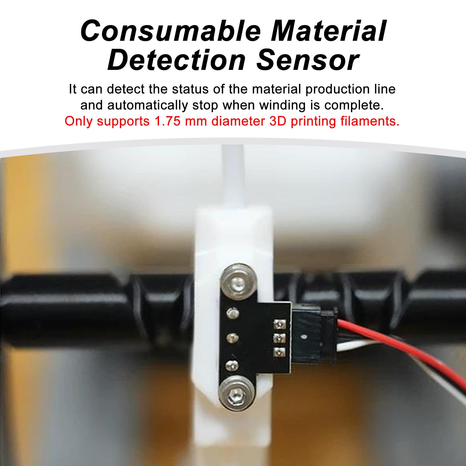 Bobinadora de bobina de filamento para bobinas de 1 kg, parada de arranque inteligente, control de tensión ajustable, accesorio de impresora 3D