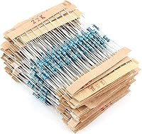 Vista 1 de Metal Film Resistors, 560pcs 56 Values Metal Film Resistors Kit, 1/4W Resistor Assortment Kit, 1 Ohm-10M Ohm, ±1% Tolerance, Single Resistors