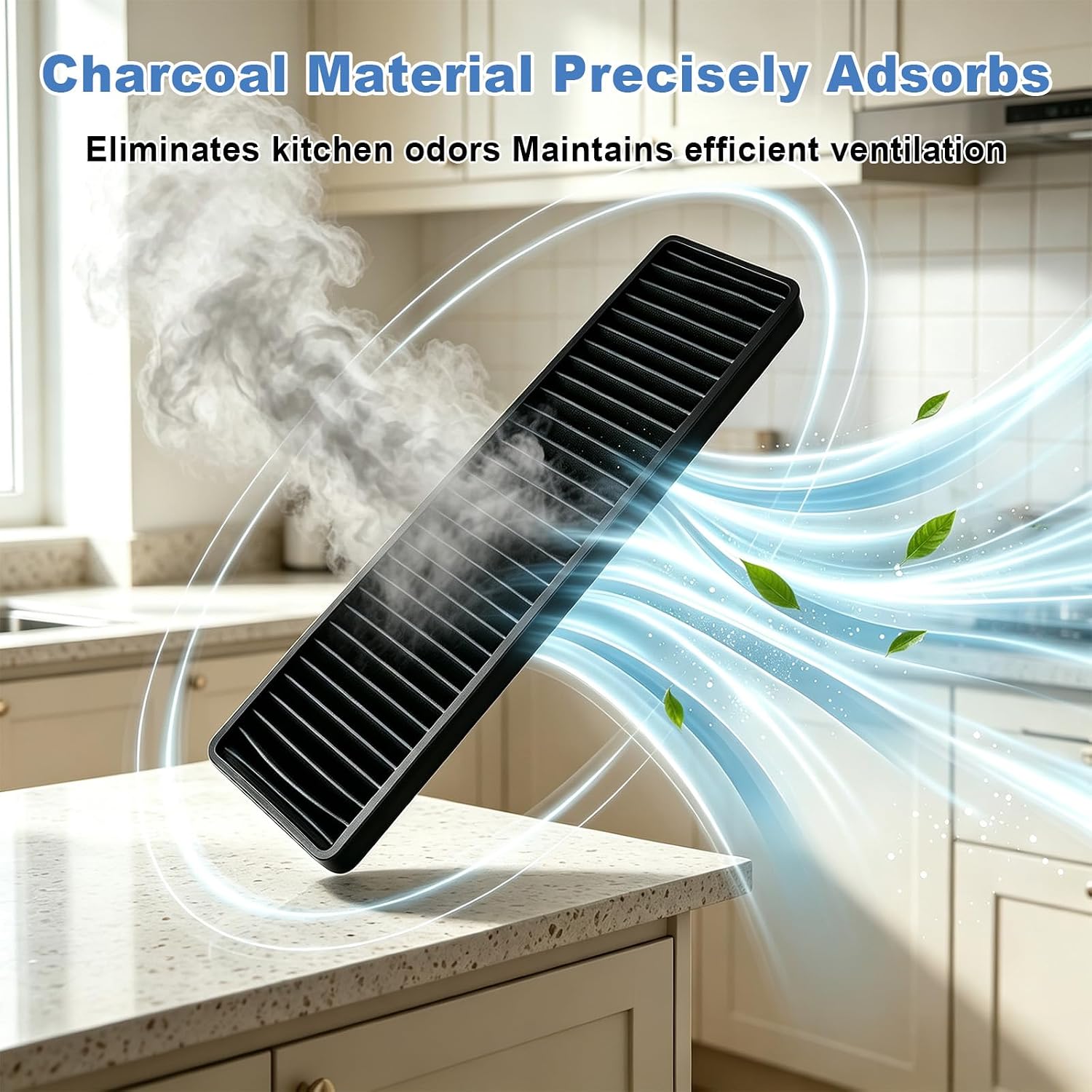 3 Pack Microwave Grease & Charcoal Filter Kit, Compatible with GE Model