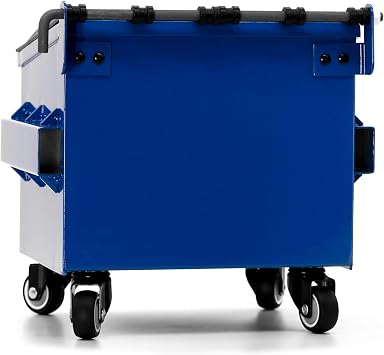 Blue Miniature Desktop Dumpster - Model Trash Bin, Tiny Garbage Can, Mini Trashcan, Toy