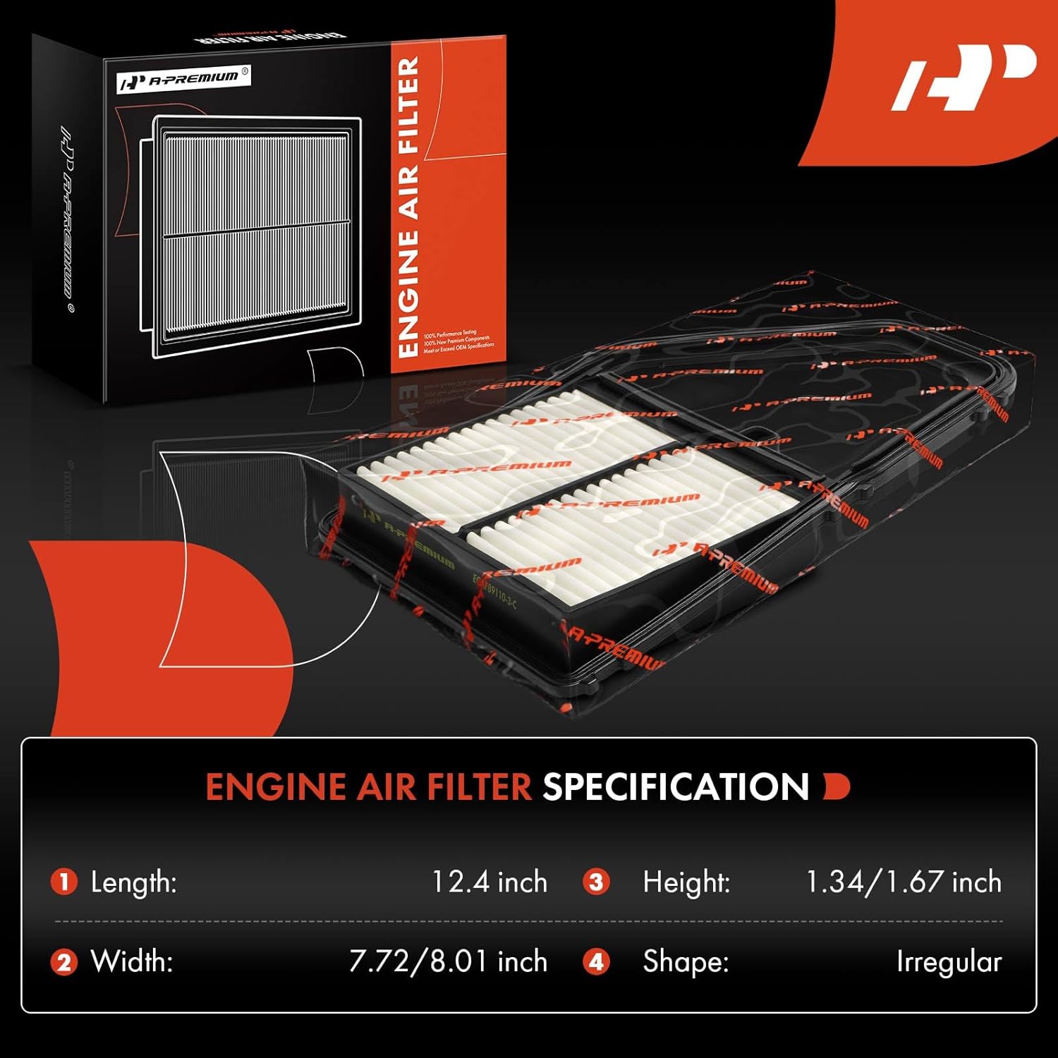 A-Premium 3-PC Engine & Cabin Air Filter with Activated Carbon Compatible with Honda Civic 2001-2005 & Acura EL 2002-2005, 1.7L