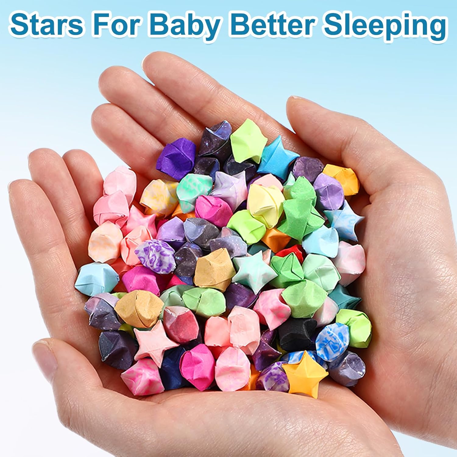 Ireer 4950 Sheets Origami Star Paper Strips 27 Solid Color Glows in The Dark Origami Space Sky Double Sided Stars Paper Strips for Arts Crafts (Star)