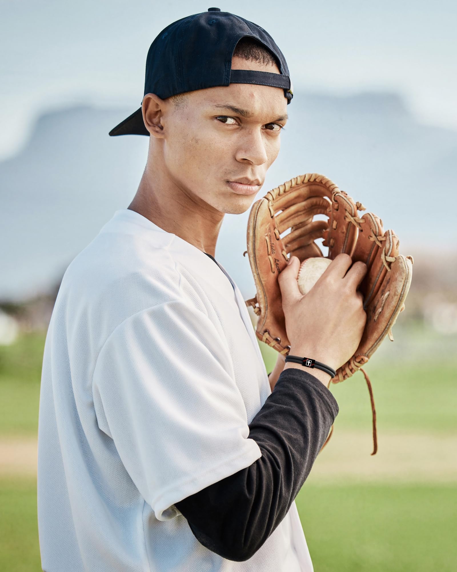 Tarsus Baseball/Football/Soccer Gifts for Boys, Faith Cross Braided Bracelet Christmas Birthday Gifts for Boys Men