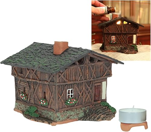 Cerámica Arte Tealight Candelabro Decoración de la habitación Hecho a mano Coleccionable Miniatura Aroma Luz Casa Antigua en St. Ulrich, Tirol,