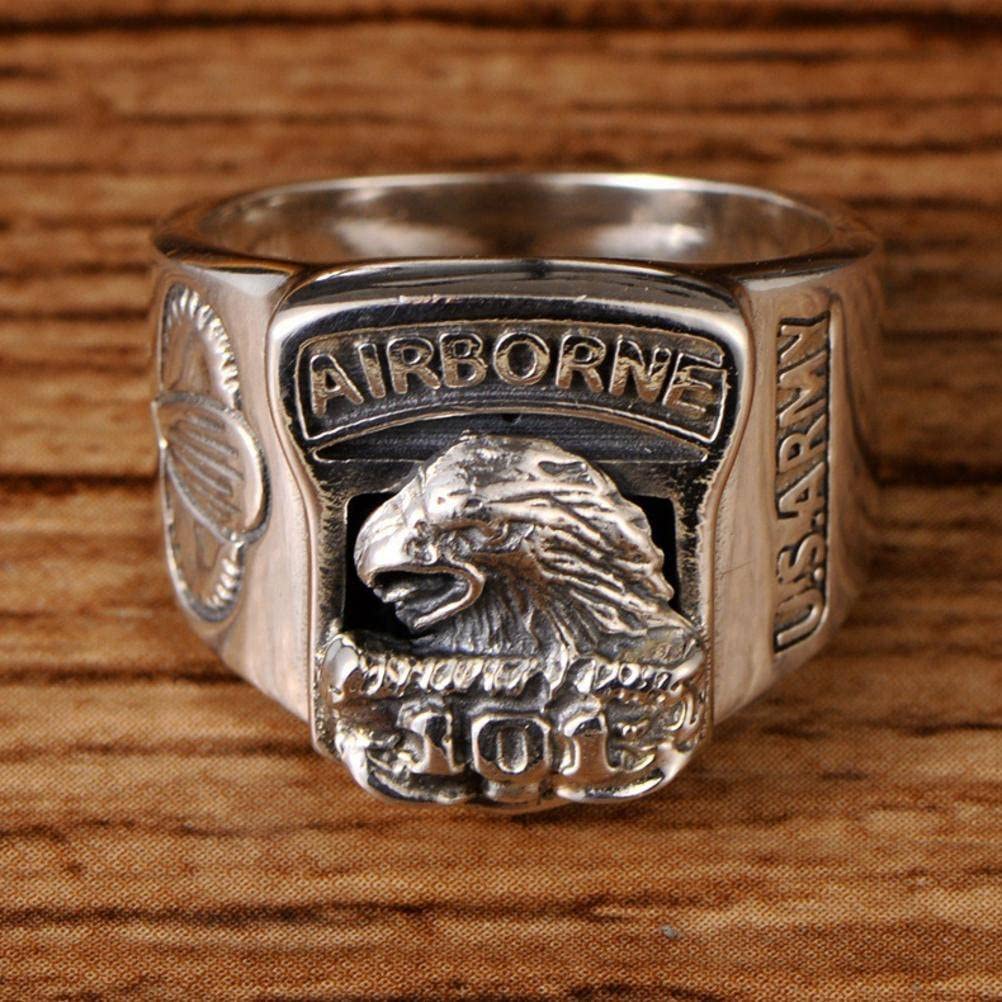 Net 925 Sterling Silver Fashion Male Eagle Ring Regalos para Lover Silver, Number 22, OZZKI, Plata, 15th
