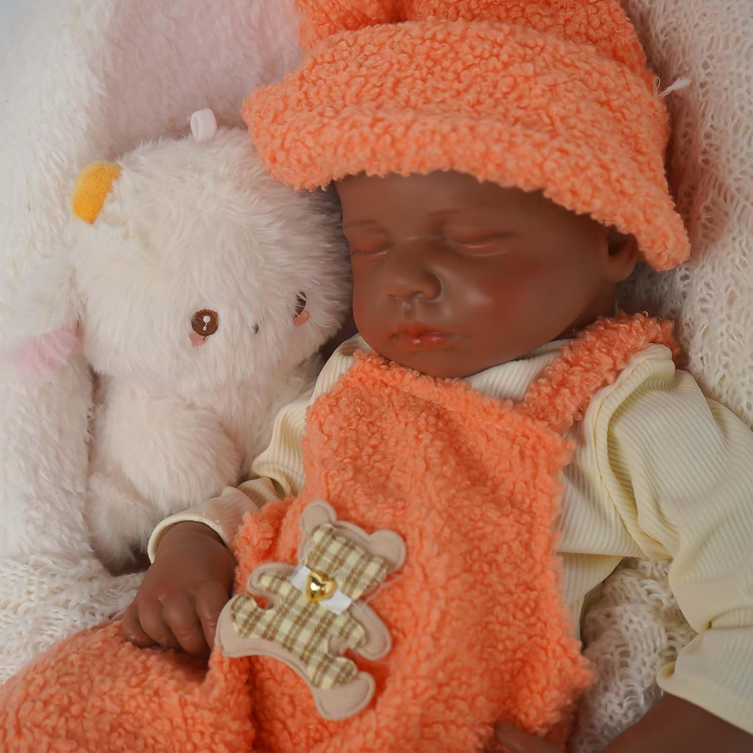 Lifelike Reborn Baby Dolls - 18.5-inch Full Silicone Newborn, Real Life Baby Dolls with Realistic Veins & Sleeping Pose - Real Baby Reborn Gift Set for Kids Age 3+