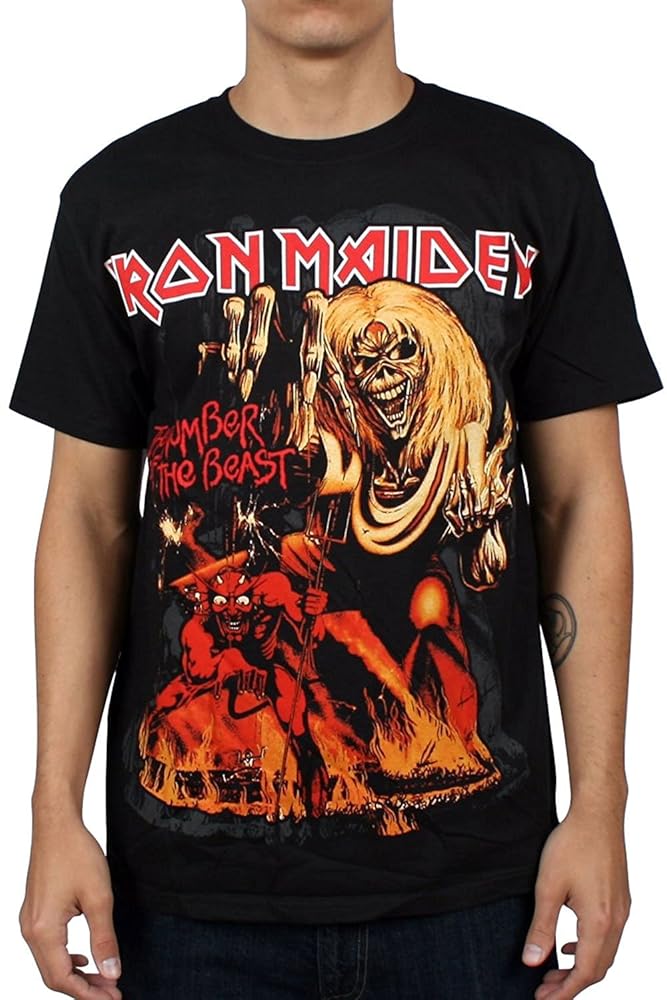 Amazon.com: Global Iron Maiden Number of The Beast T-Shirt M