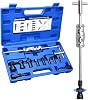 12-Pcs 8-32MM Blind Hole Inner Bearing Puller Kit with Slide Hammer and Expandable Collets for Auto & Motorcycle