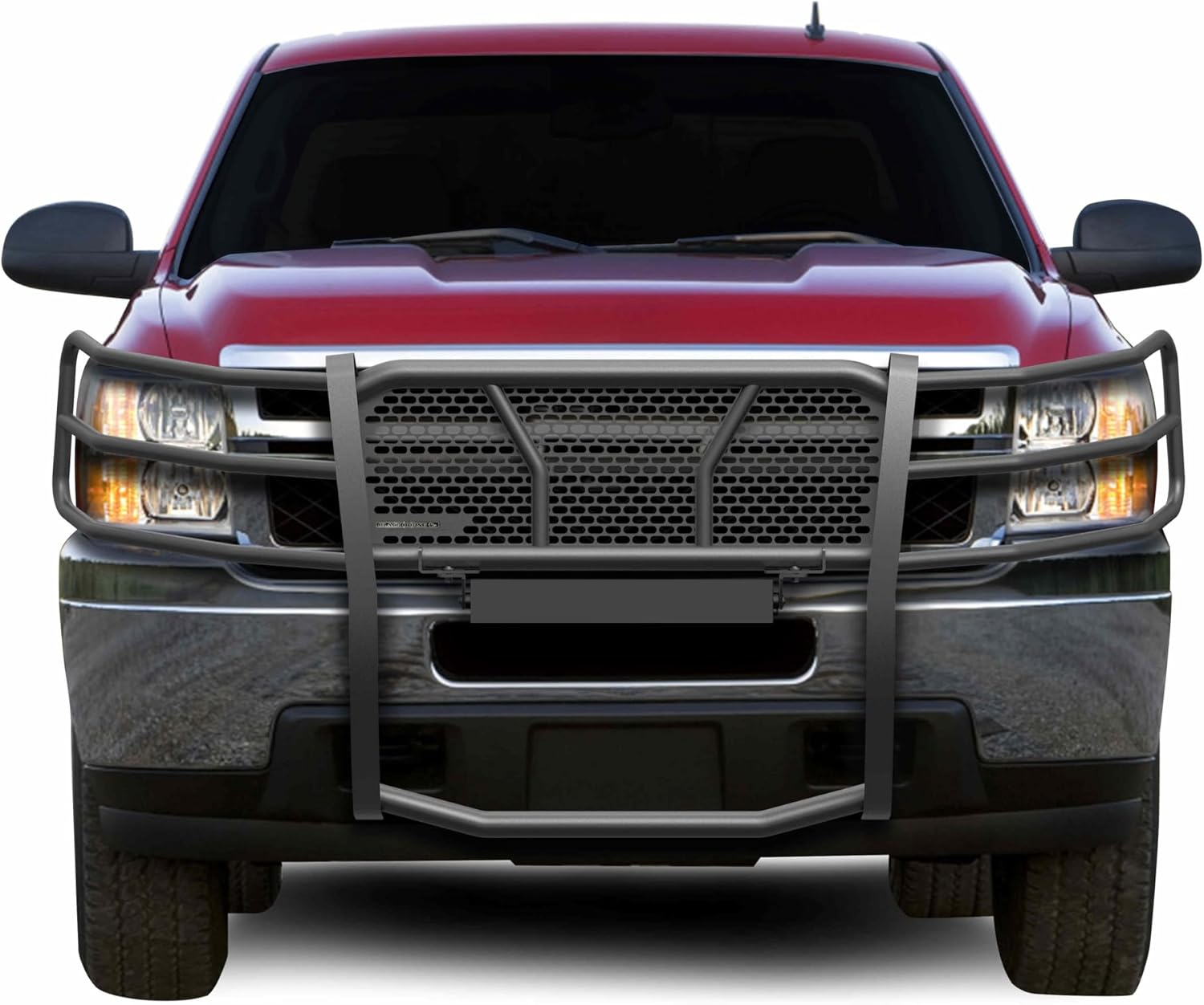 Black Horse RUGGED Heavy Duty Grille Brush Bumper Guard Modular Black Compatible with 2007-2013 Chevrolet Silverado 1500-RU-CHSI07-B