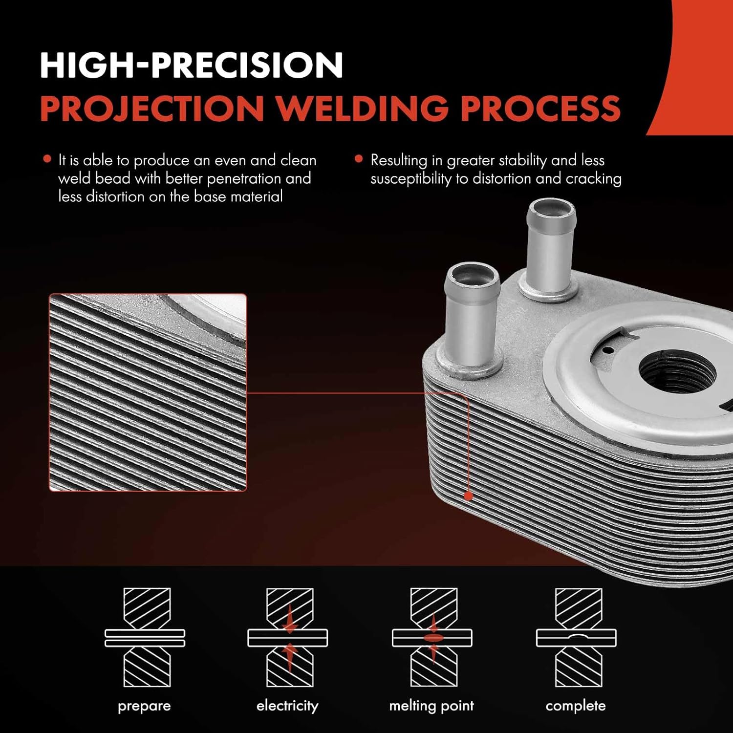 A-Premium 16 Rows Engine Oil Cooler Compatible with Chrysler 300 2005 & Dodge Magnum 2005-2006, 3.5L, Silver, Replace# 4792912AD, 4792912AC