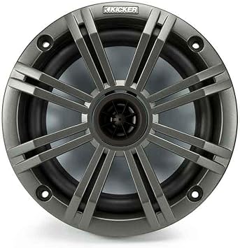 KICKER 6.5 Charcoal Marine Speakers (Qty 2) 1 Pair of OEM Replacement Speakers