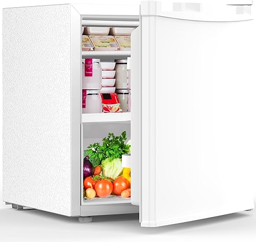 1.6 Cu.ft Mini Fridge with Freezer, Compact Single Reversible Door Refrigerator, Adjustable Thermostat, Ultra Quiet, Energy Efficient for Office,